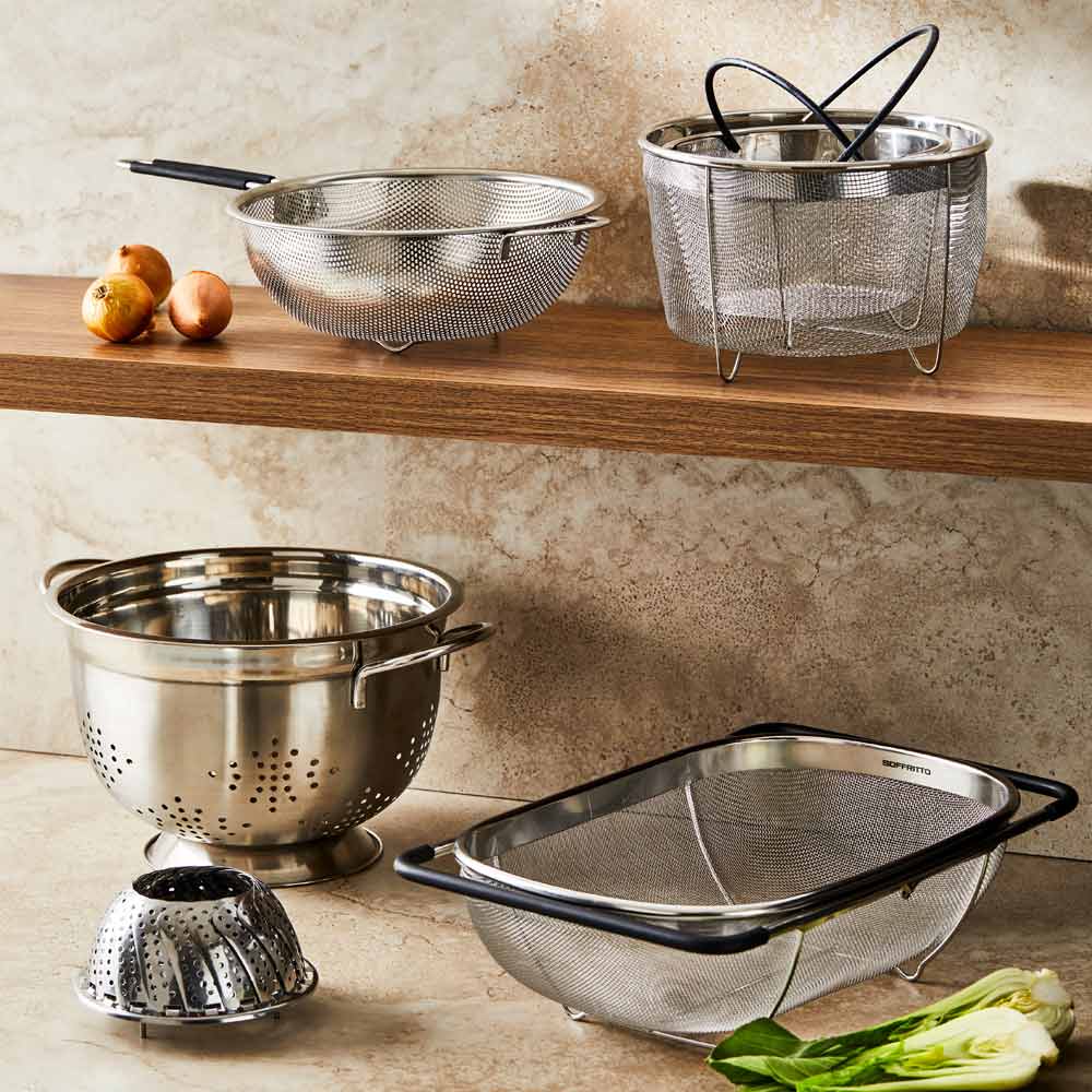 Soffritto A Series Stainless Steel Over Sink Strainer
