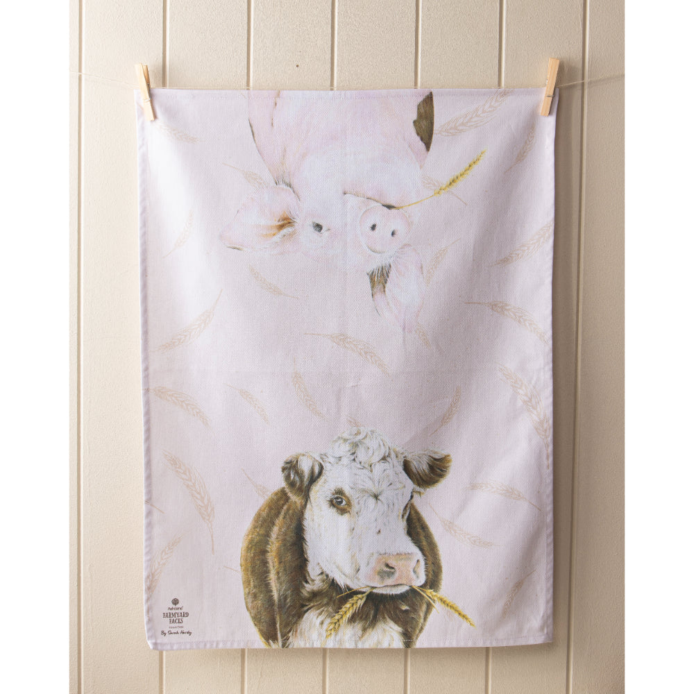 Ashdene Farmyard Faces Set Of 2 Kitchen Towels