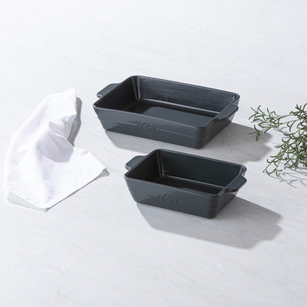 Ladelle Essentials Charcoal Set of 2 Baking Dishes