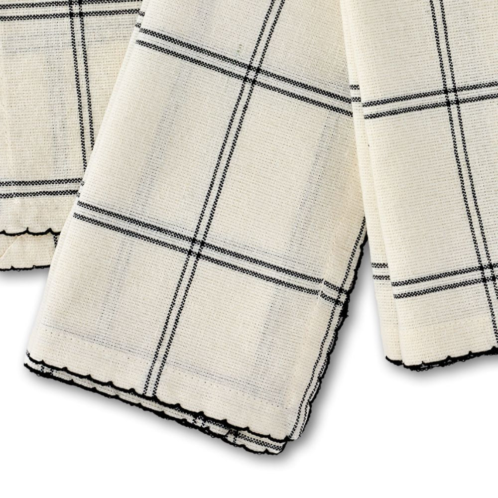 Salt & Pepper Taylor Check Napkin 45x45cm Set of 4