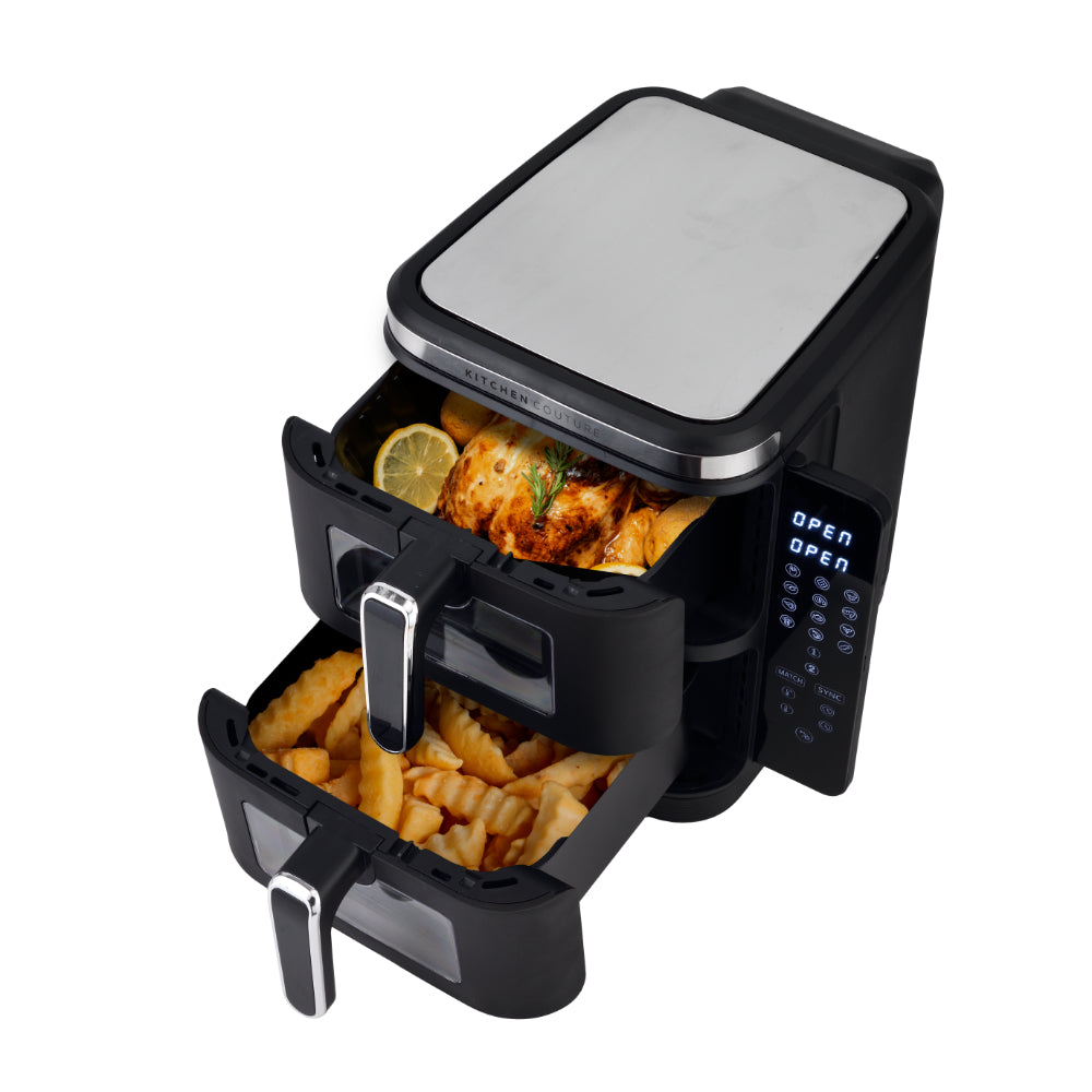 Kitchen Couture 11L Clear View Vertex Dual Draw Air Fryer