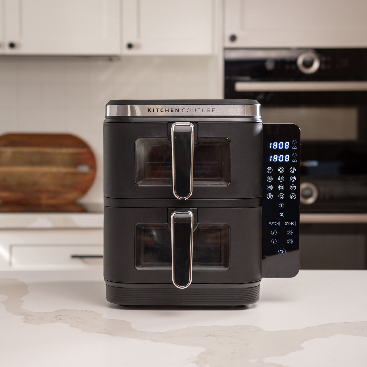 Kitchen Couture 11L Clear View Vertex Dual Draw Air Fryer