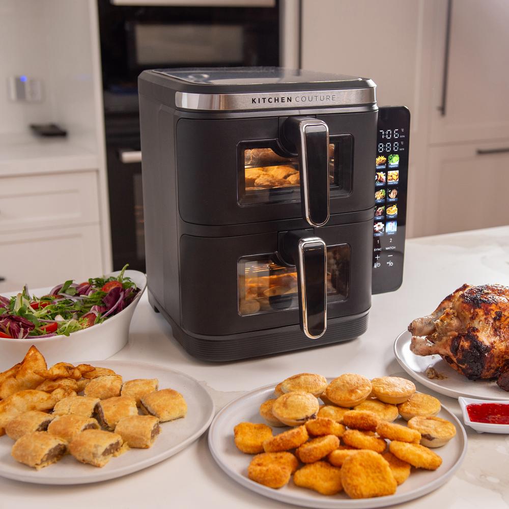 Kitchen Couture 11L Clear View Vertex Dual Draw Air Fryer