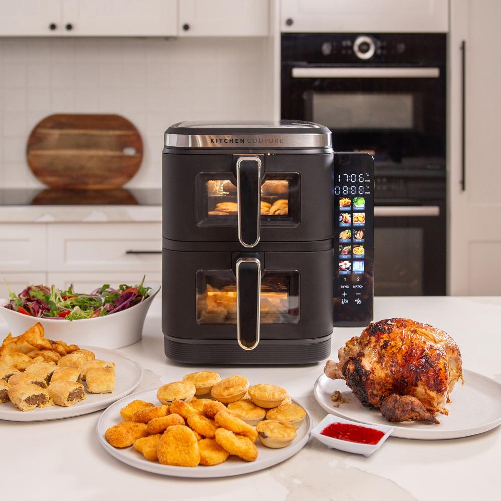 Kitchen Couture 11L Clear View Vertex Dual Draw Air Fryer