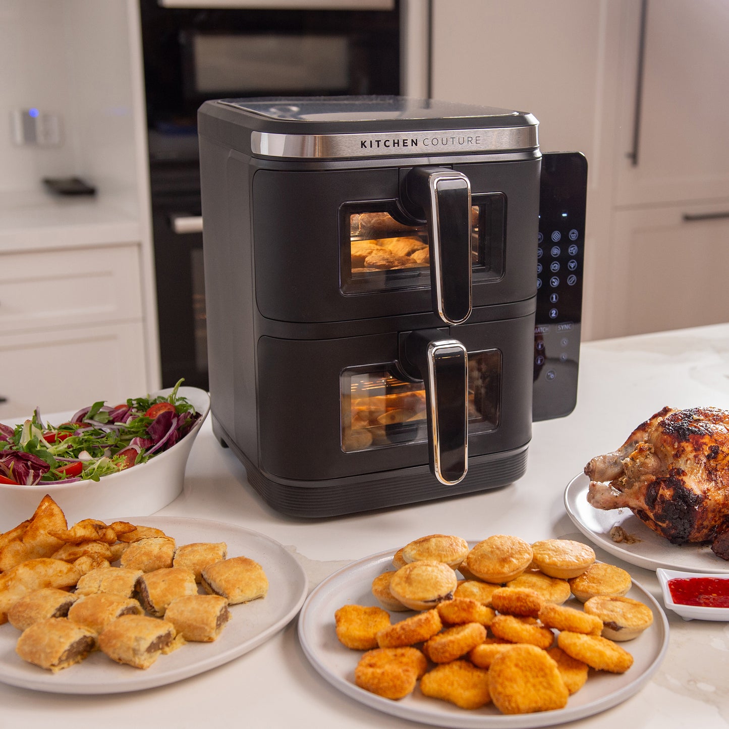 Kitchen Couture 11L Clear View Vertex Dual Draw Air Fryer