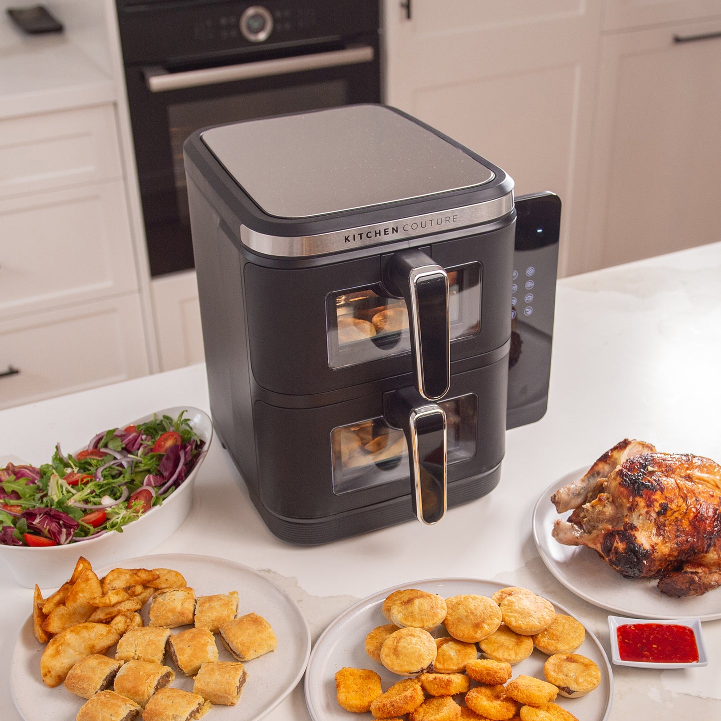 Kitchen Couture 11L Clear View Vertex Dual Draw Air Fryer