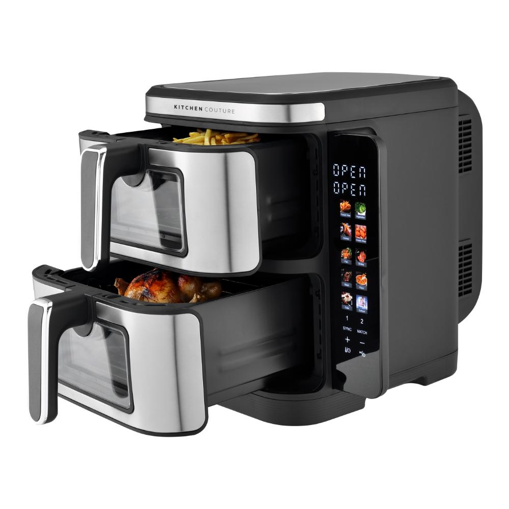 Kitchen Couture 11L Clear View Vertex Dual Draw Air Fryer