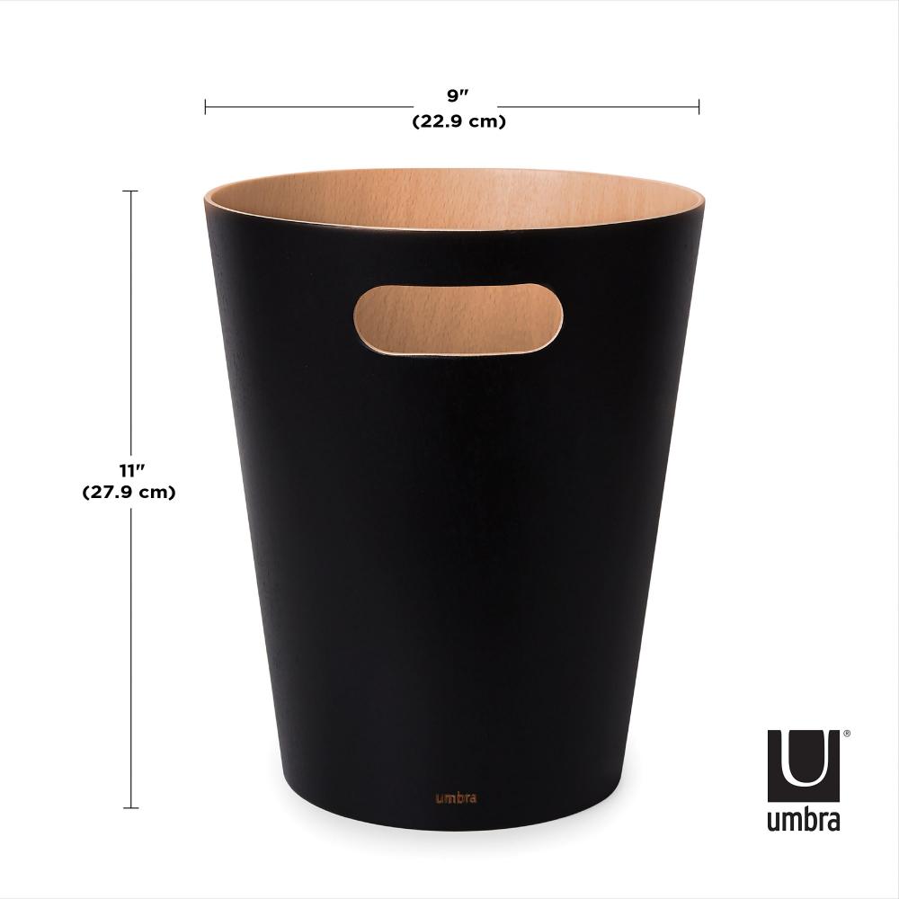 Umbra Woodrow Bin Black