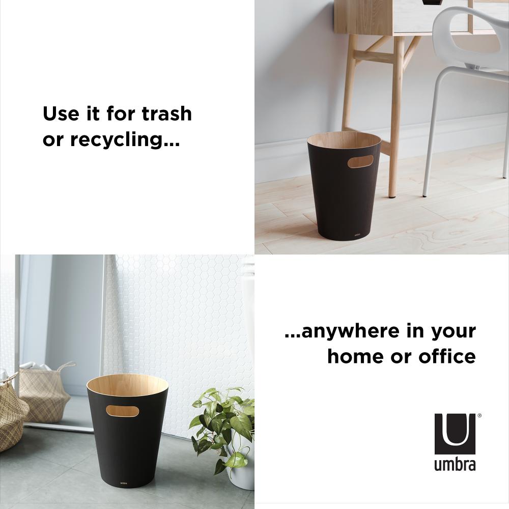 Umbra Woodrow Bin Black