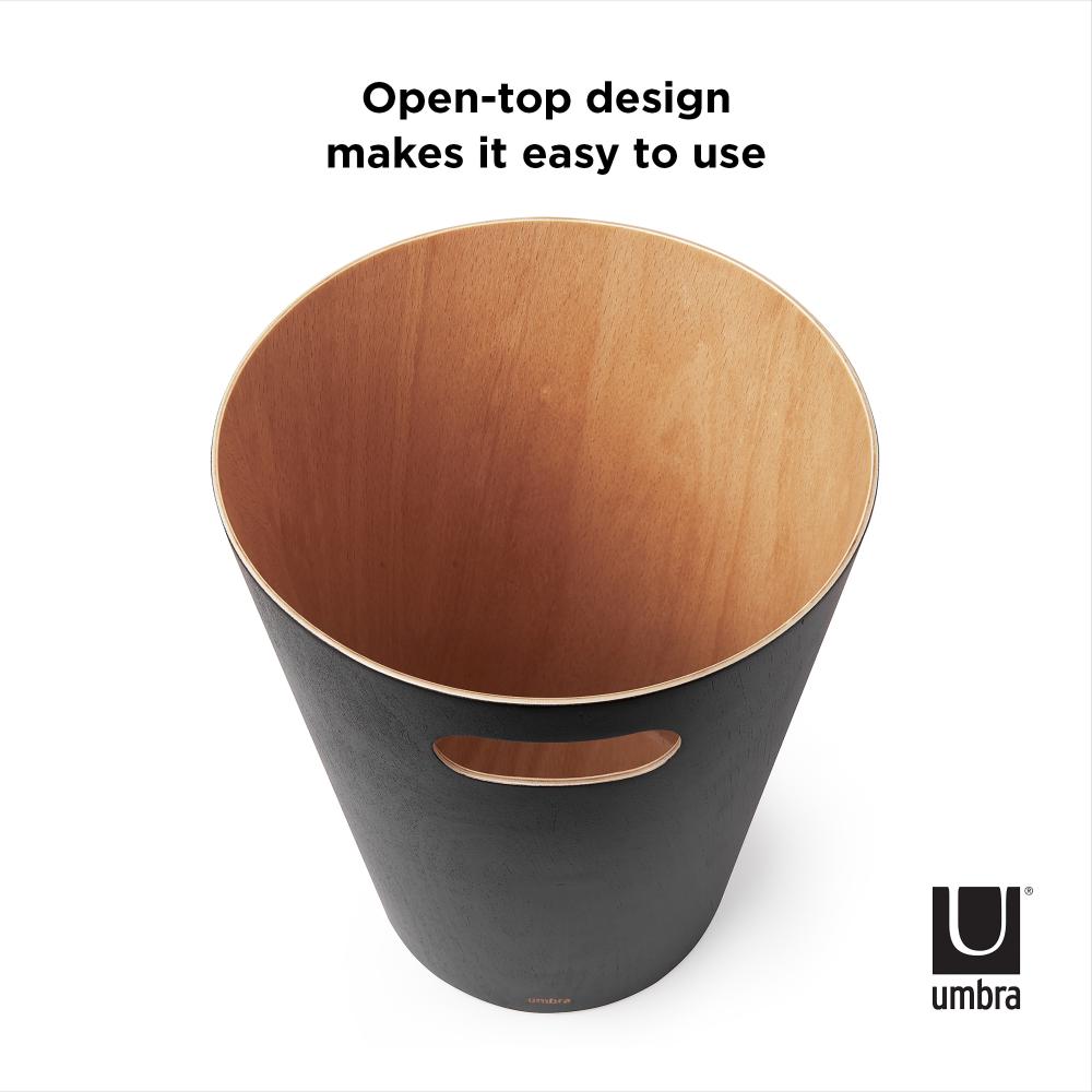 Umbra Woodrow Bin Black