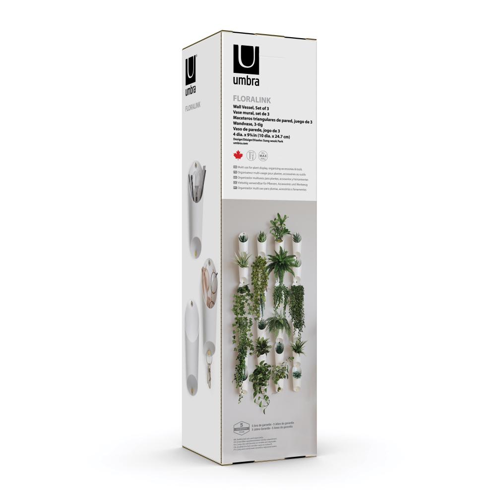Umbra Floralink Wall Vessel White