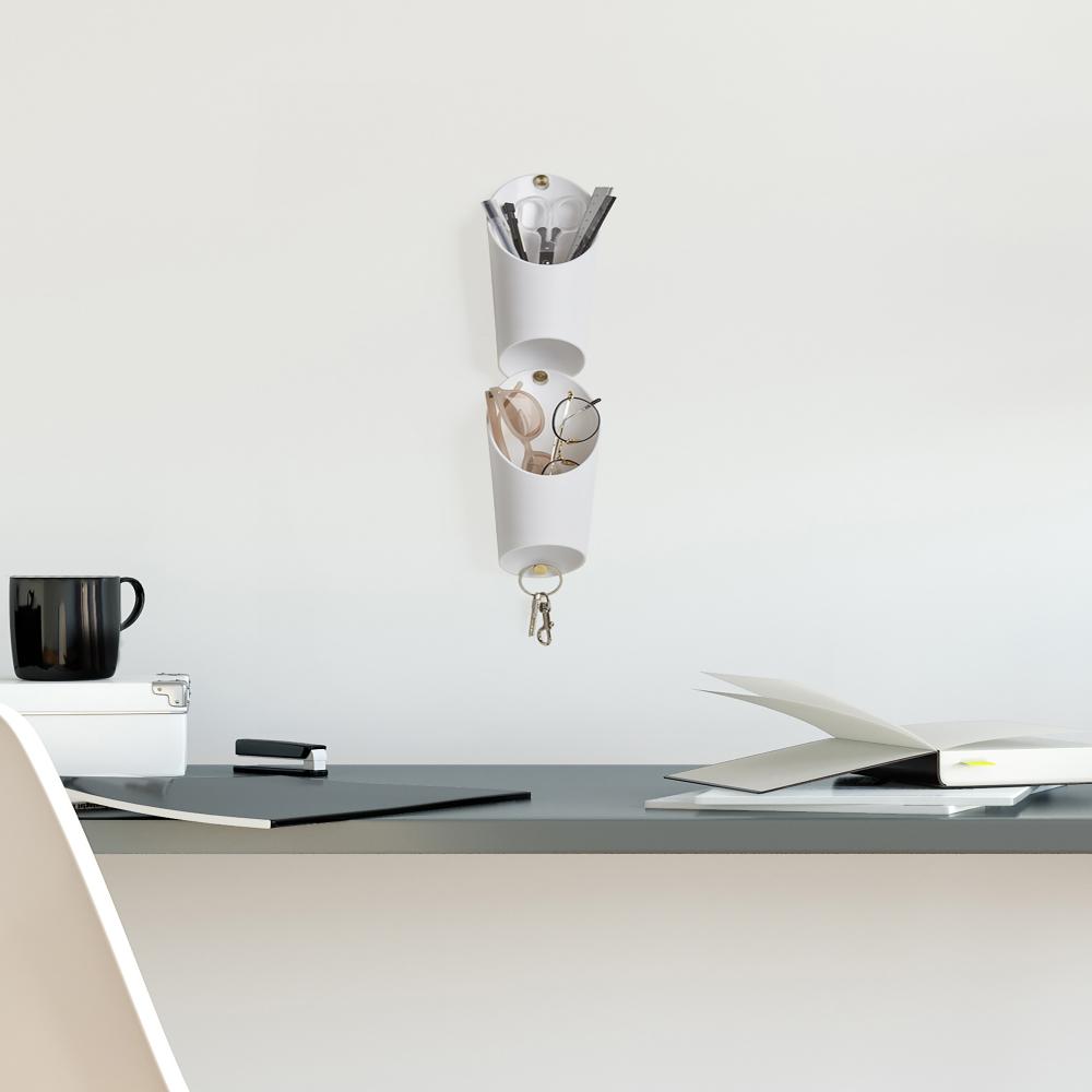 Umbra Floralink Wall Vessel White