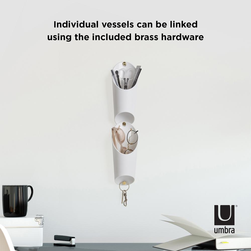 Umbra Floralink Wall Vessel White