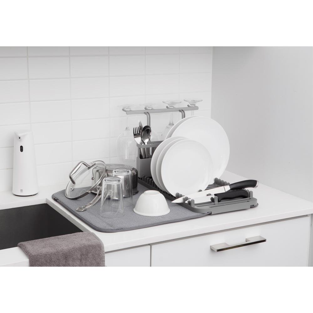 Umbra Udry Dishrack With Dry Mat Charcoal