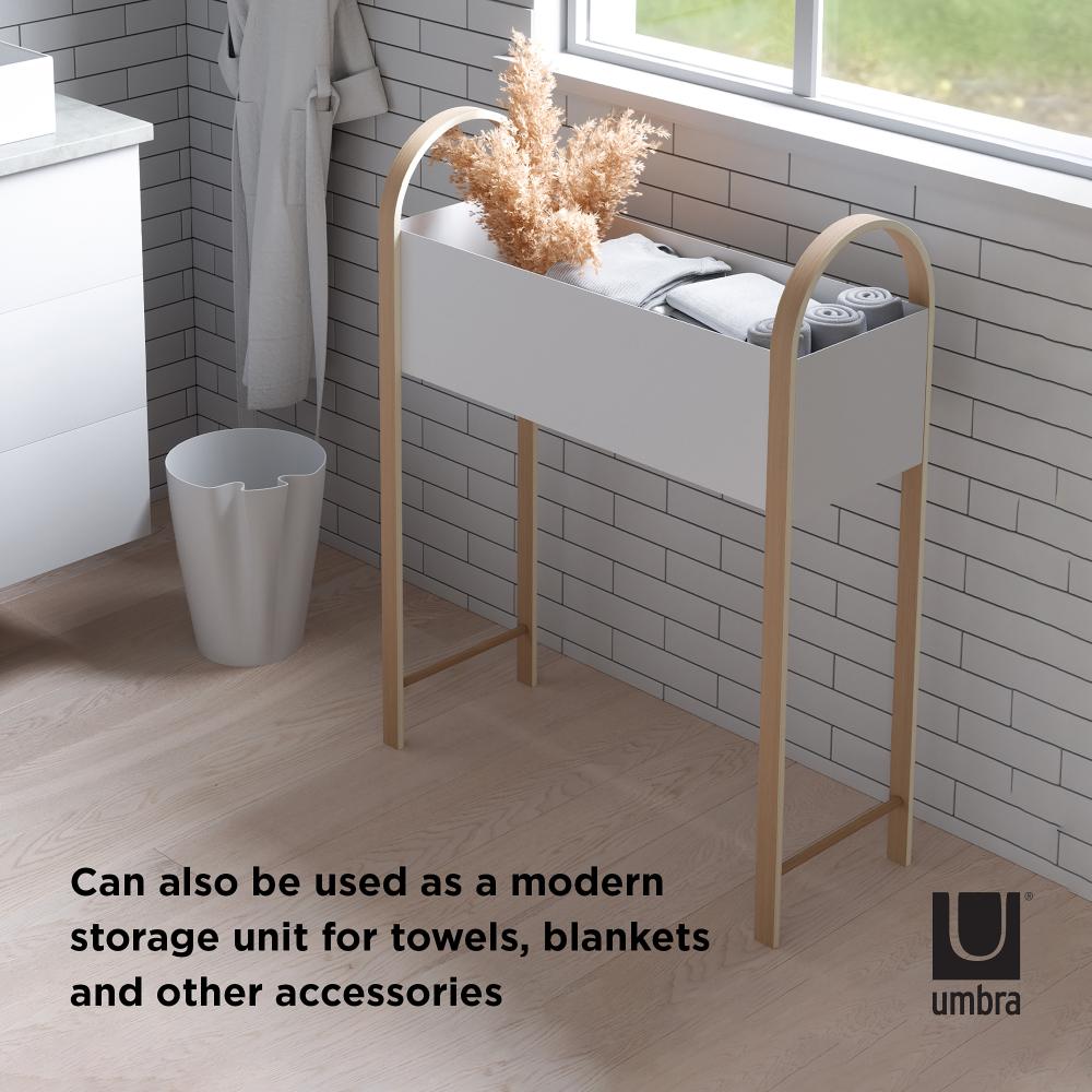 Umbra Bellwood Storage/Planter White/Natural
