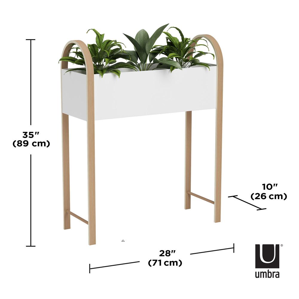 Umbra Bellwood Storage/Planter White/Natural