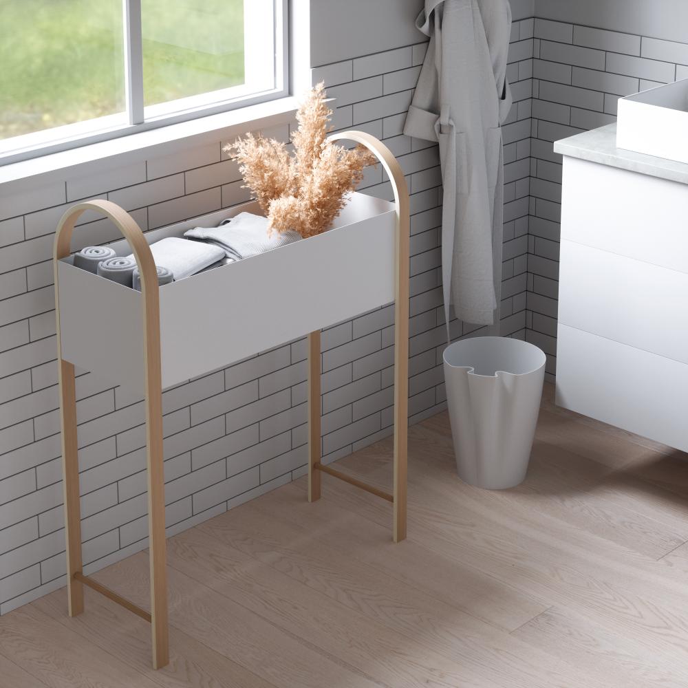Umbra Bellwood Storage/Planter White/Natural
