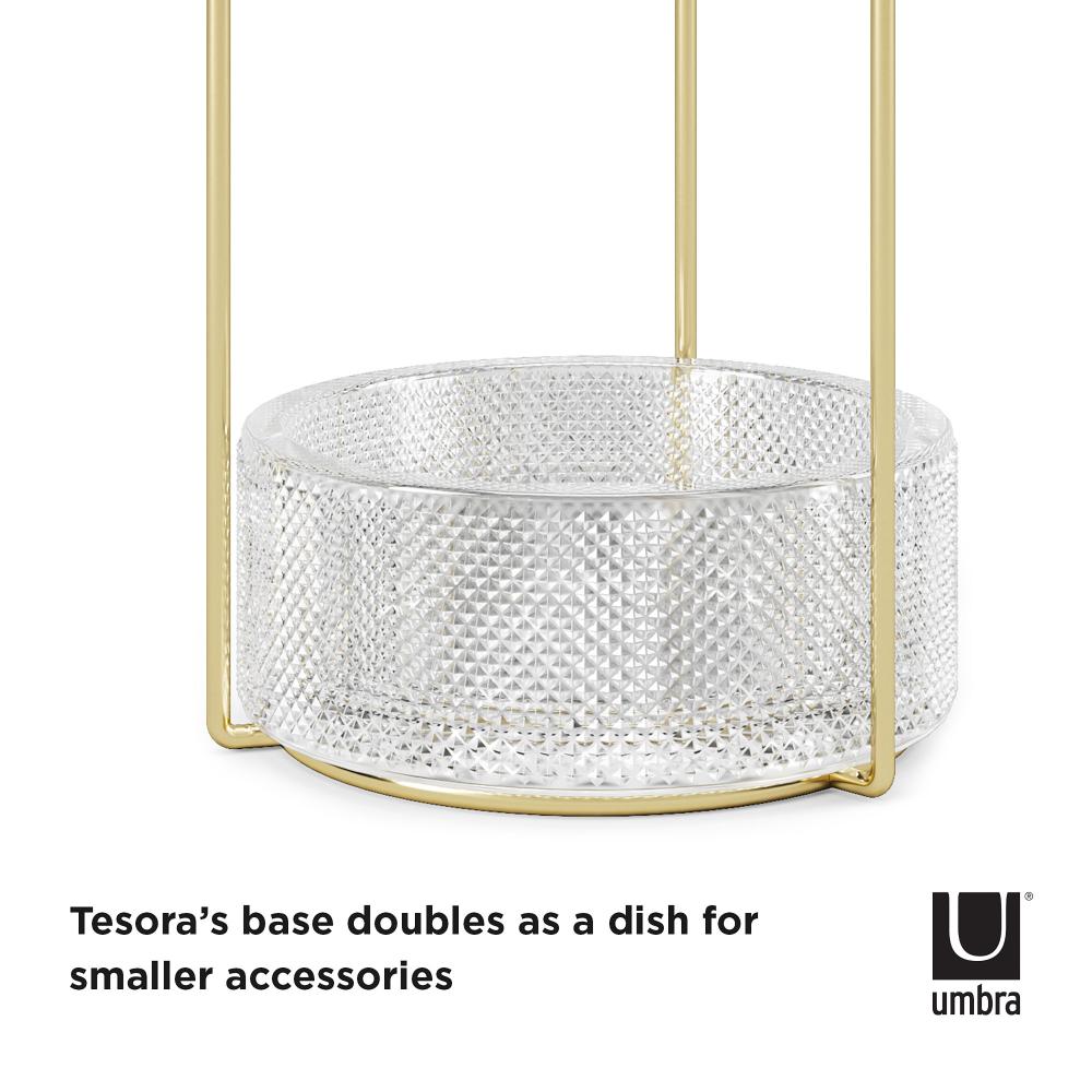 Umbra Tesora Jewellery Stand Glass/ Brass