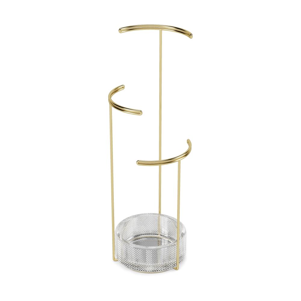 Umbra Tesora Jewellery Stand Glass/ Brass
