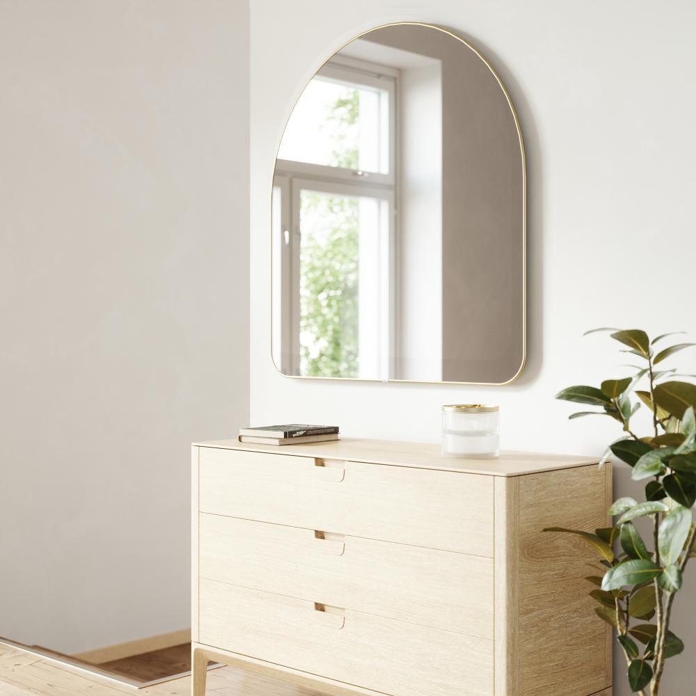 Umbra Hubba Arched Mirror Brass