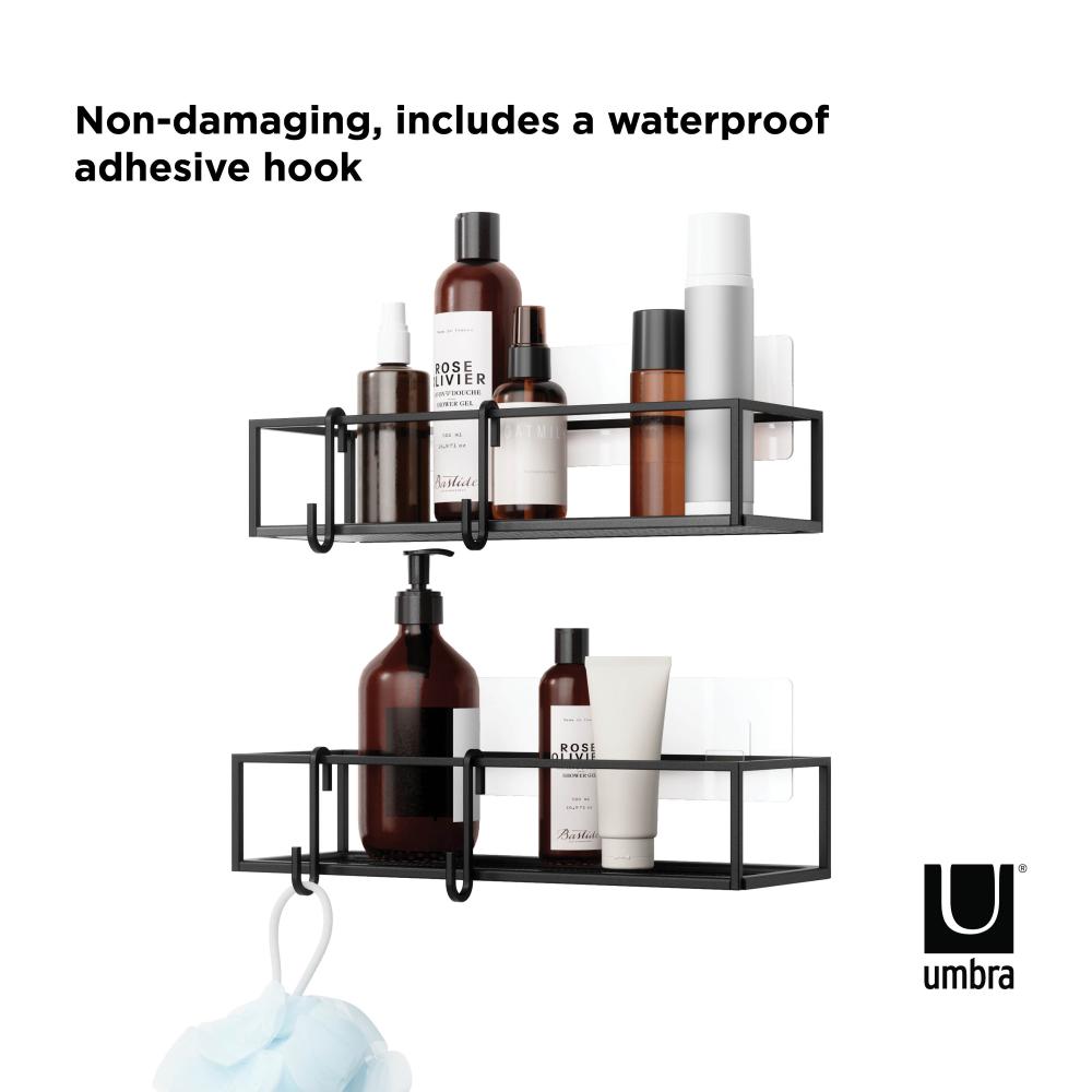 Umbra Cubiko Set of 2 Shower Bin Black