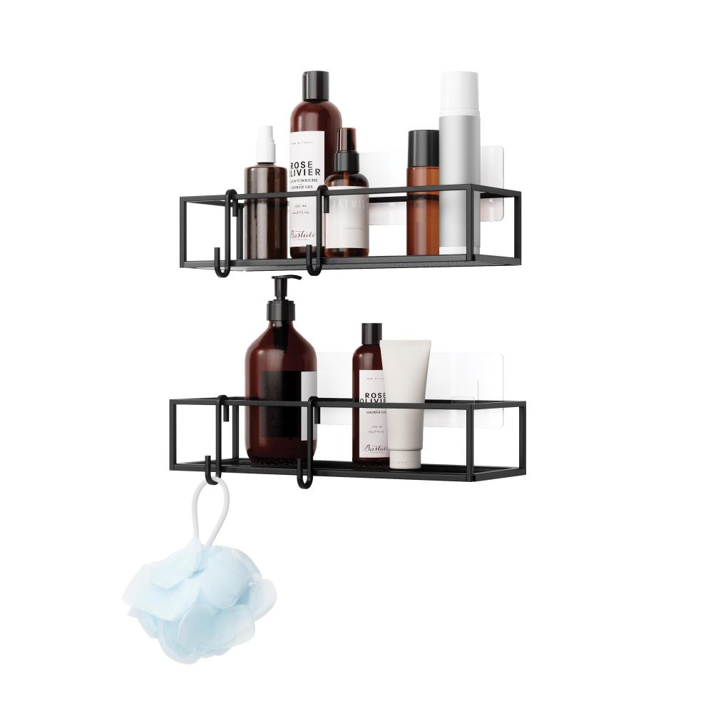 Umbra Cubiko Set of 2 Shower Bin Black