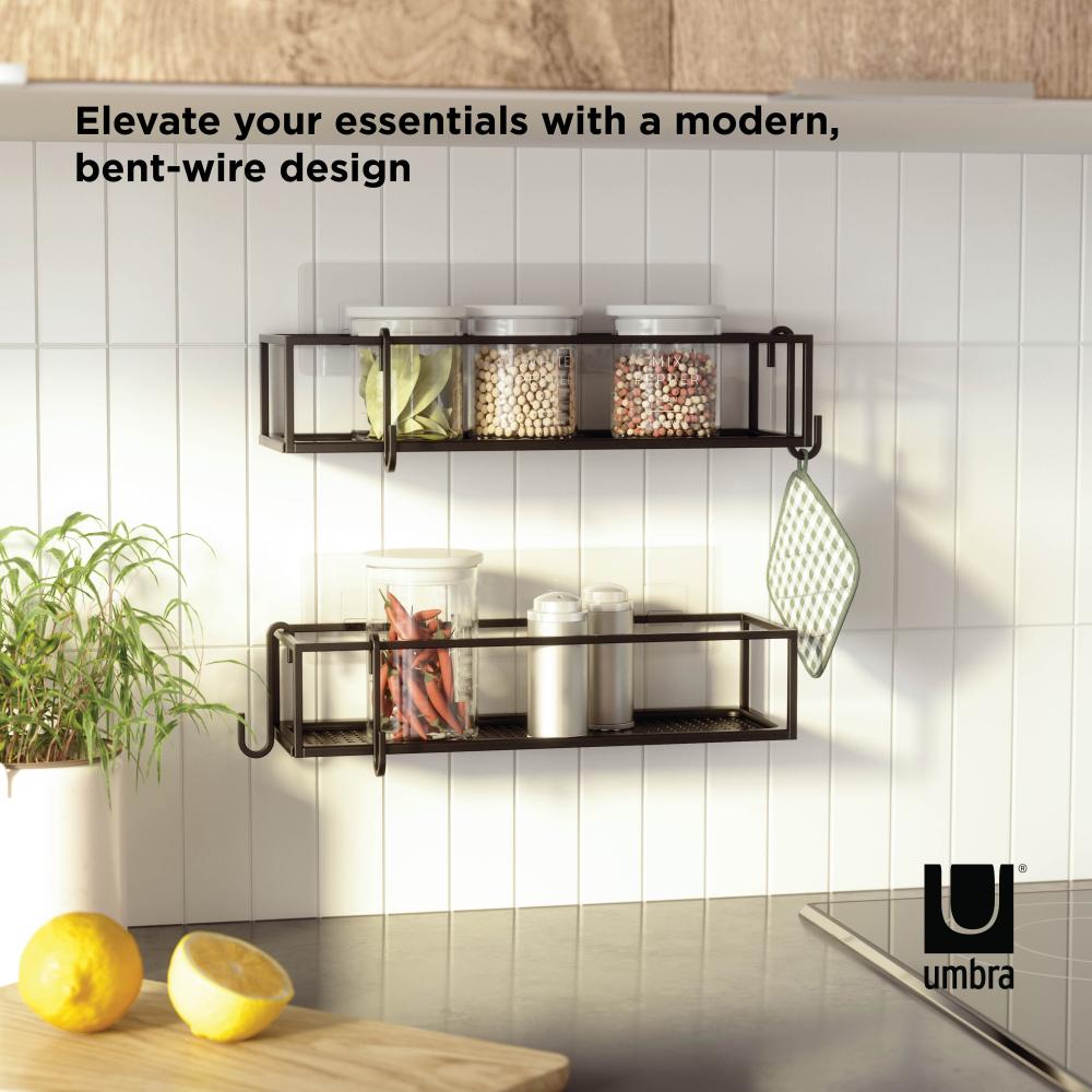Umbra Cubiko Set of 2 Shower Bin Black