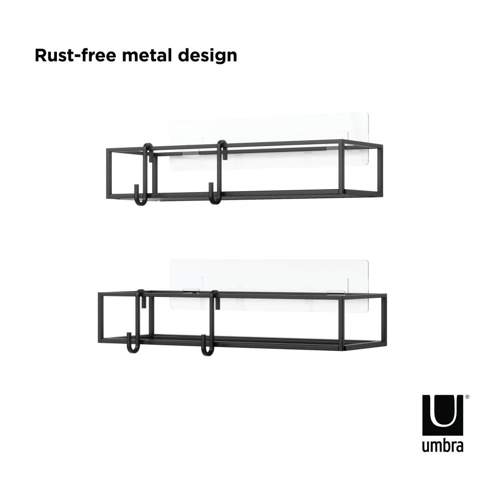 Umbra Cubiko Set of 2 Shower Bin Black