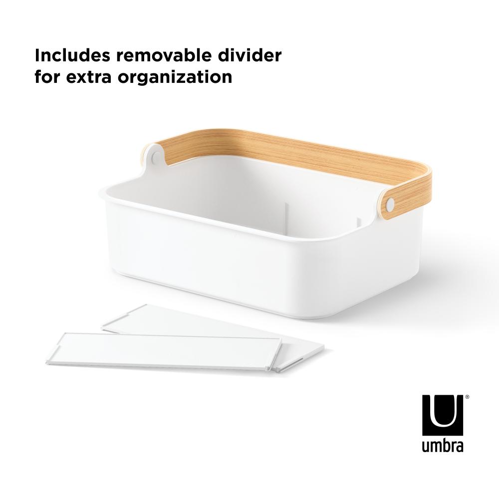Umbra Bellwood Stackable Bin Large White/Natural