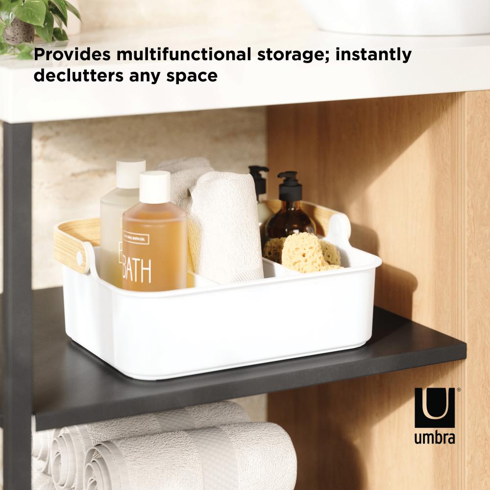 Umbra Bellwood Stackable Bin Large White/Natural