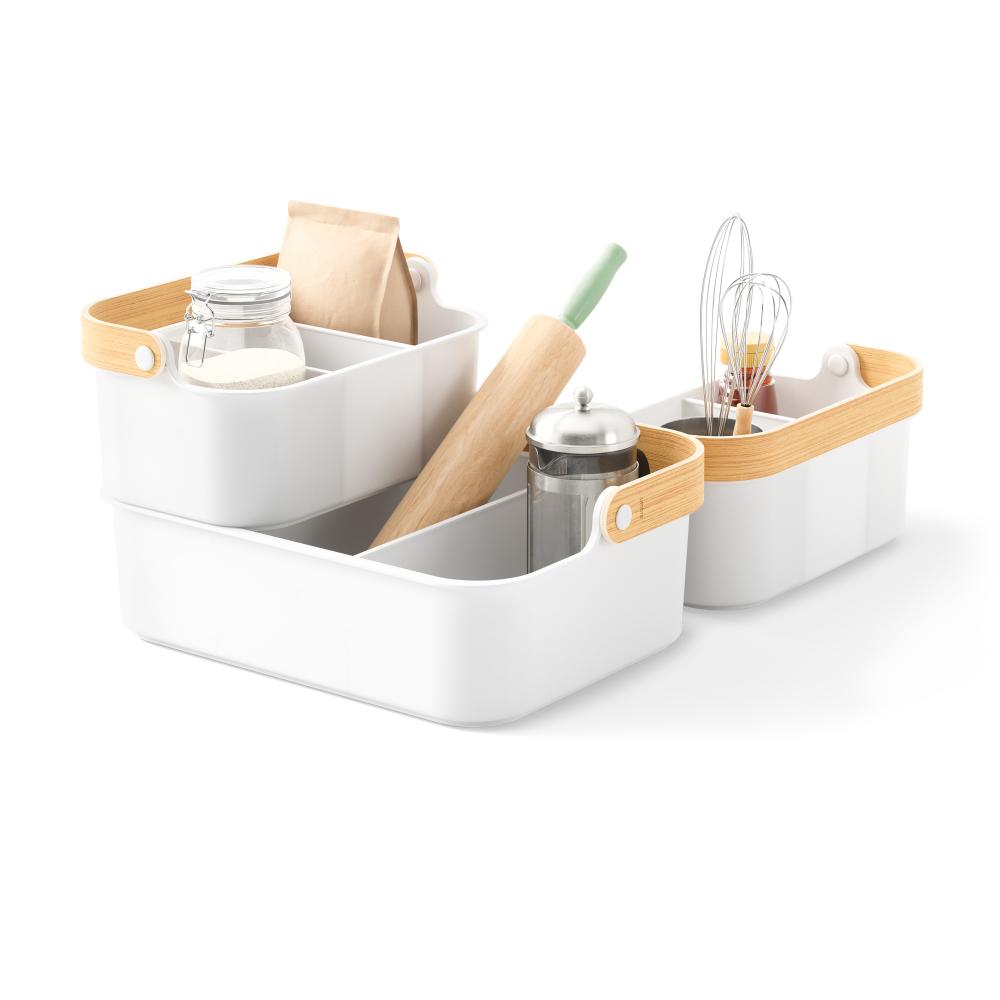 Umbra Bellwood Stackable Bin Large White/Natural