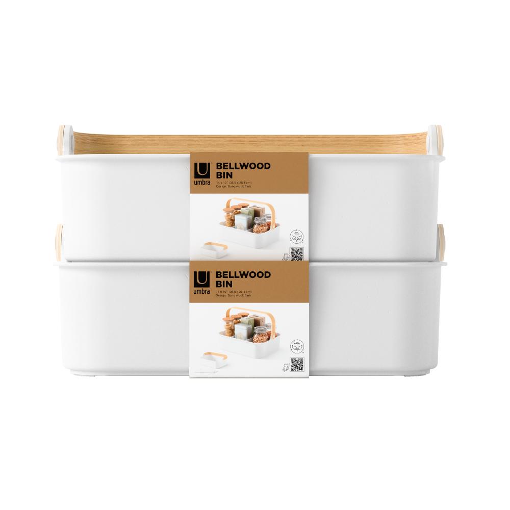 Umbra Bellwood Stackable Bin Large White/Natural