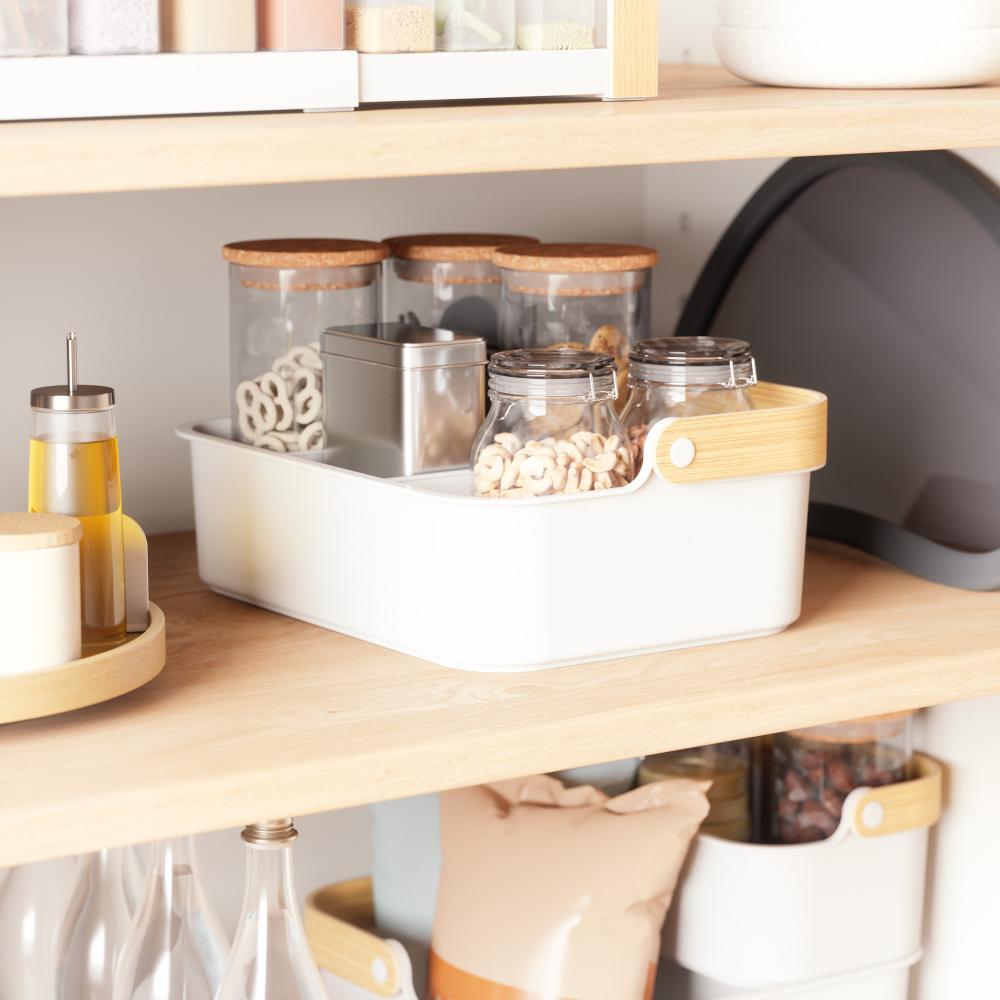 Umbra Bellwood Stackable Bin Large White/Natural