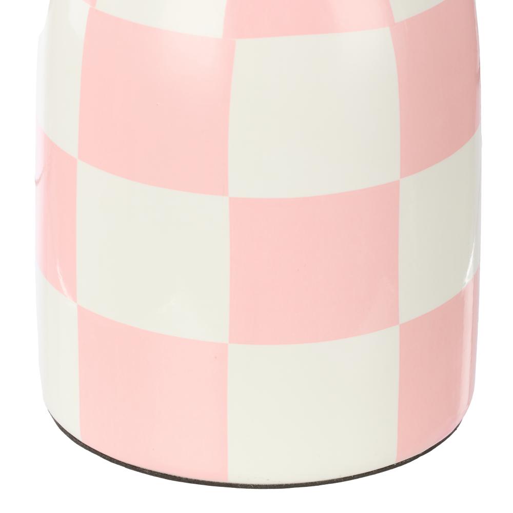 Pink and White Check lamp - Emporium Archie Table Lamp - MyHouse