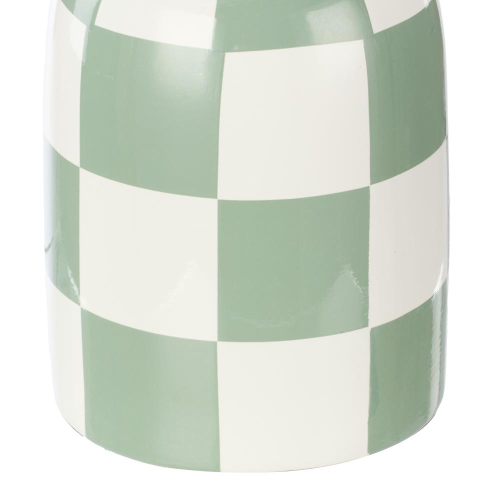 Sage green and White large Check lamp - Emporium Archie Table Lamp - MyHouse
