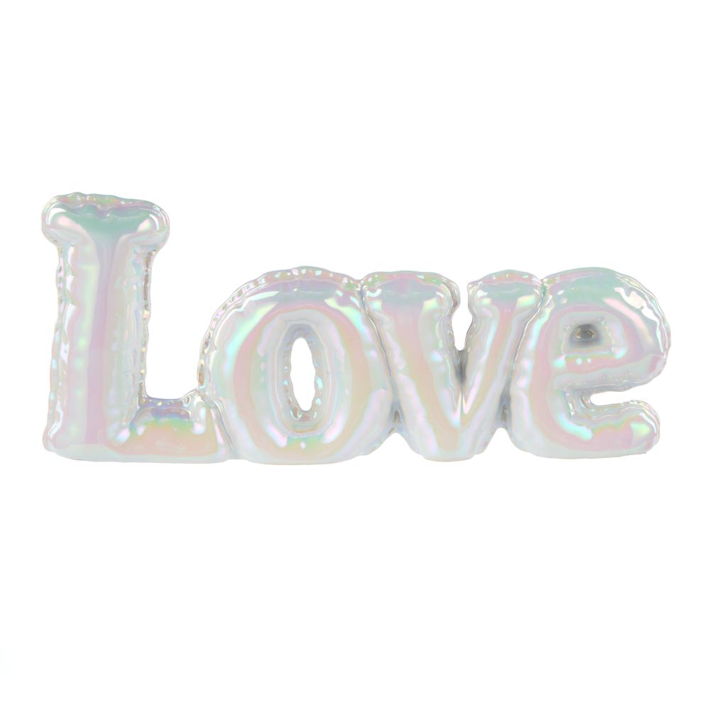 Emporium Love Balloon Sculpture white iridescent at MyHouse