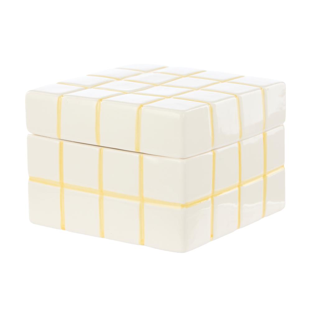 Emporium Lulu Collection Check Box Yellow at MyHouse