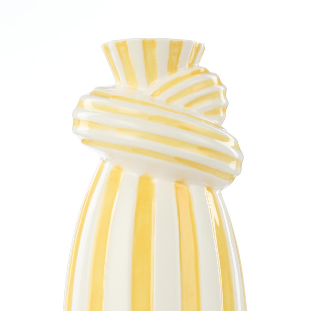 Emporium Lulu Collection Twist Stripe Vase in Yellow at MyHouse