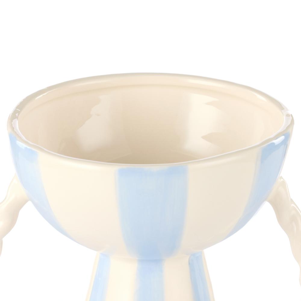 Emporium Lulu Collection Stripe Vase Light Blue with twisted handles - MyHouse