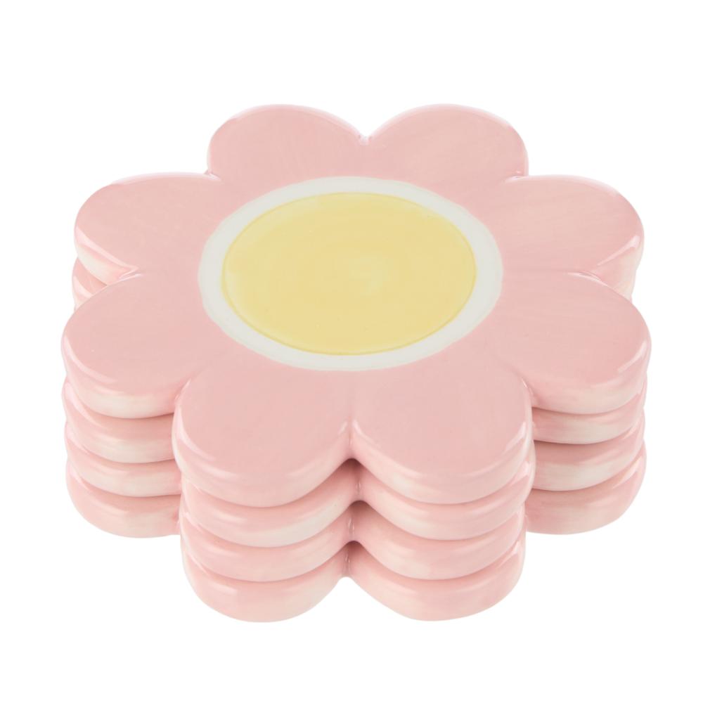 Emporium Set of 4 Posey Flower Coasters pink at MyHouse
