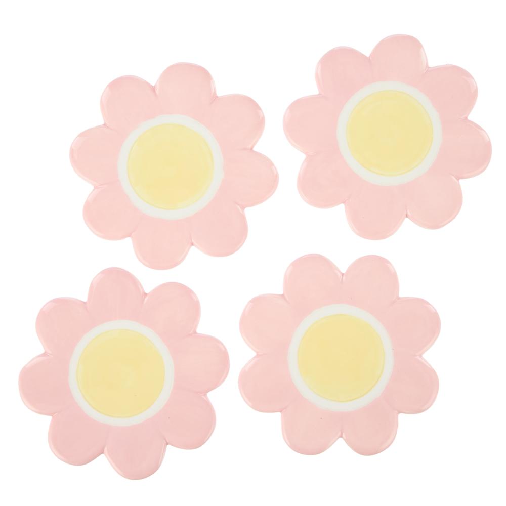 Emporium Set of 4 Posey Flower Coasters pink at MyHouse