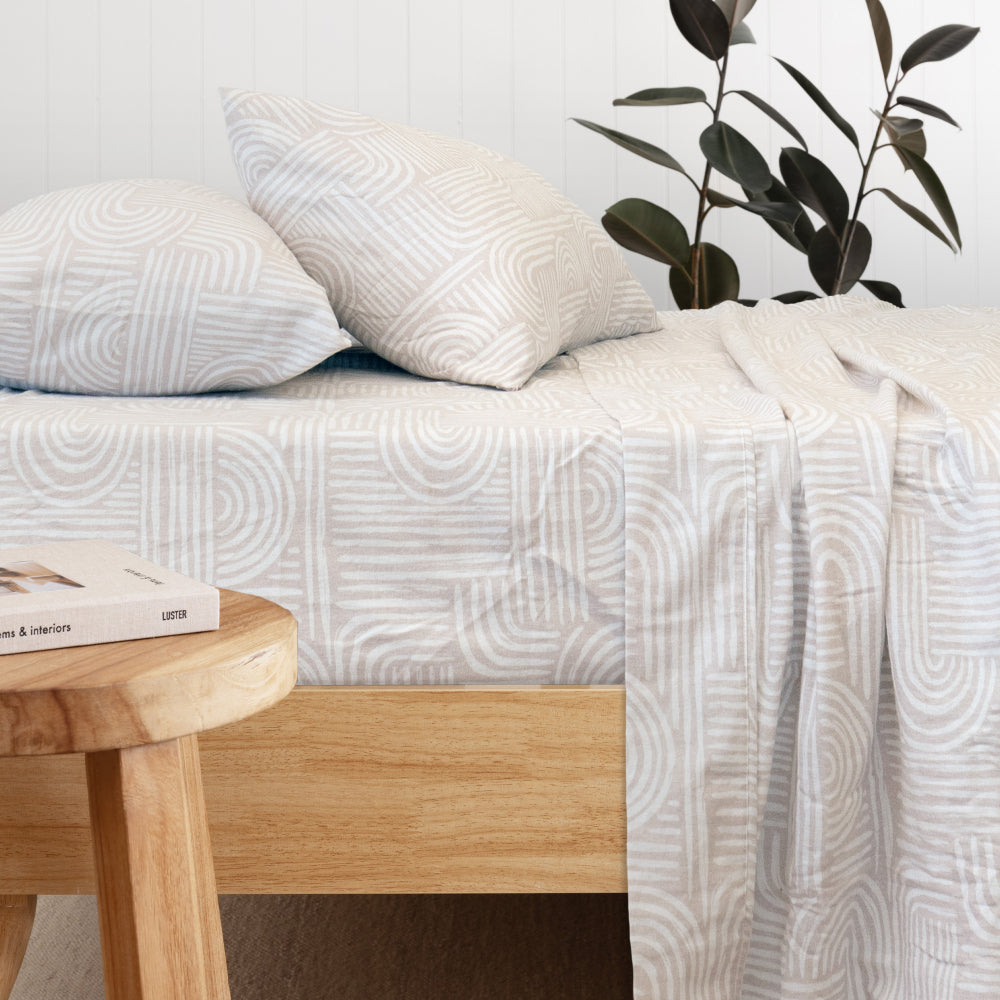 Bambury Bowie Flannelette Sheet Set