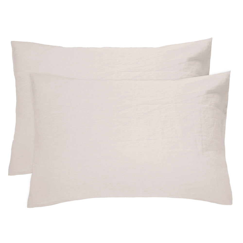 Bambury French Flax Linen Sheet Set Pebble - MyHouse