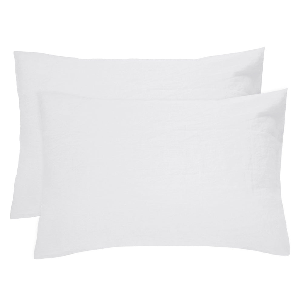 Bambury French Flax Linen Sheet Set White - MyHouse