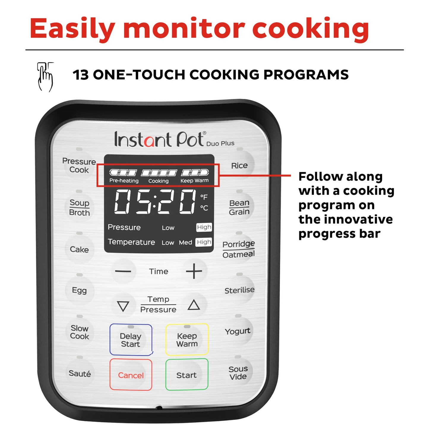 Instant Pot DUO Plus Stainless Steel Multi Cooker 3L