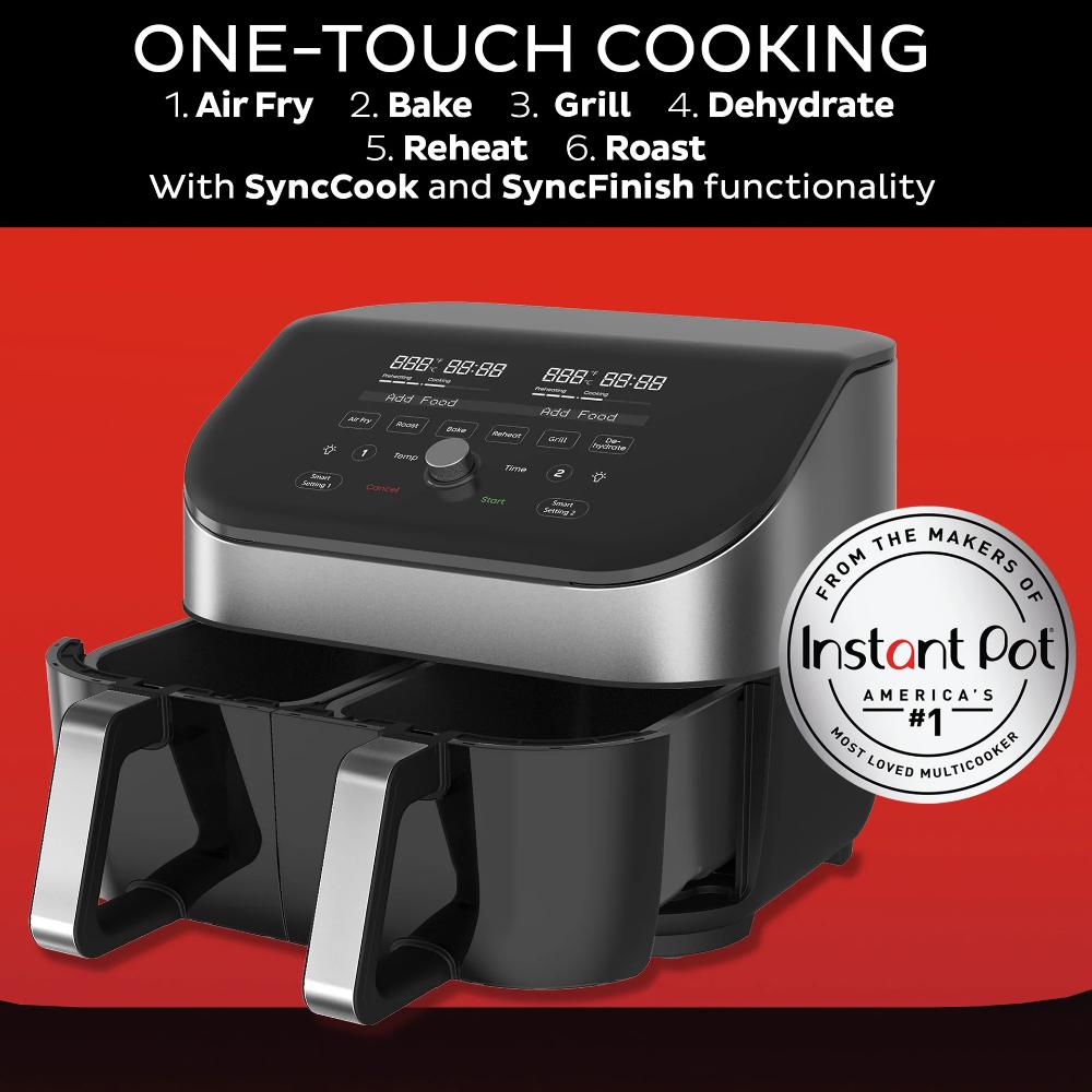 Instant Vortex ClearCook Dual Air Fryer 8L