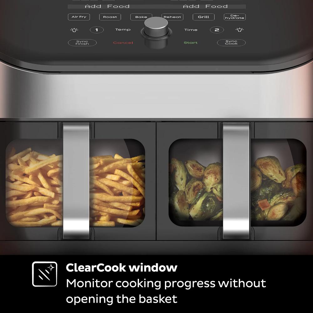 Instant Vortex ClearCook Dual Air Fryer 8L