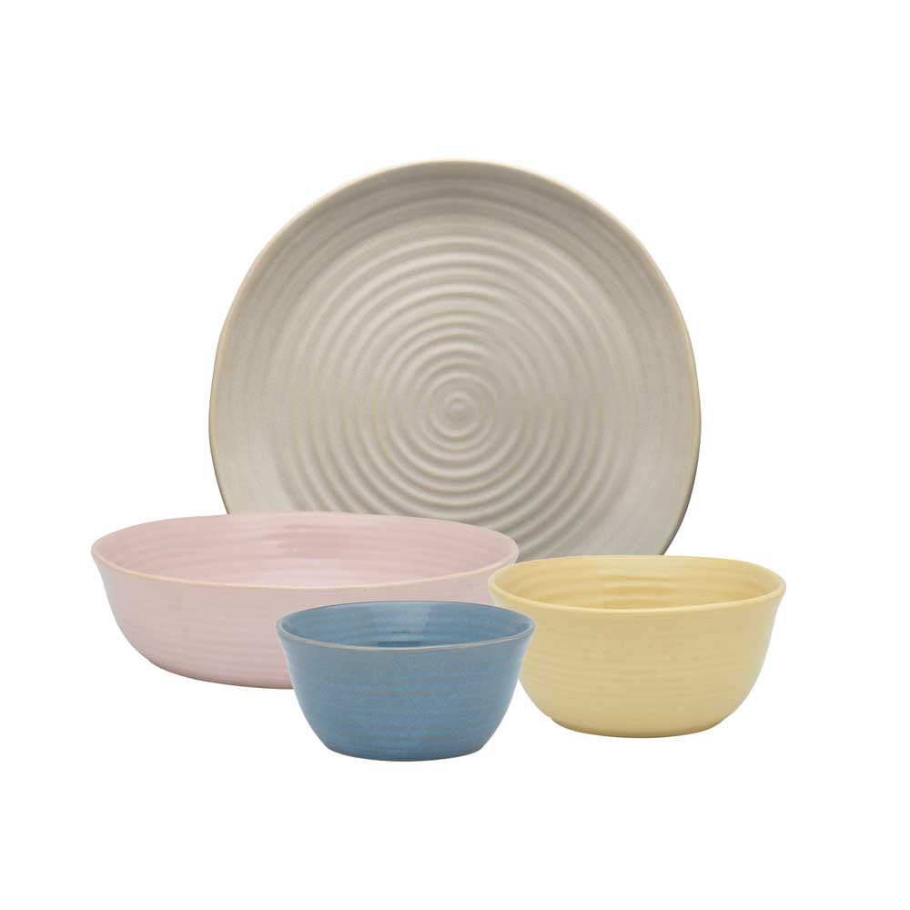 Ecology Ottawa Stoneware 4 Piece Dinner Set in Multicolour at MyHouse