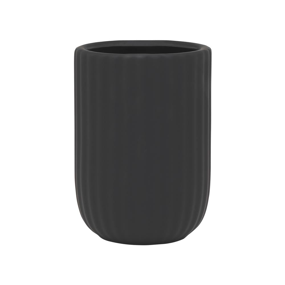 Black ribbed Toilet Brush Holder - MyHouse
