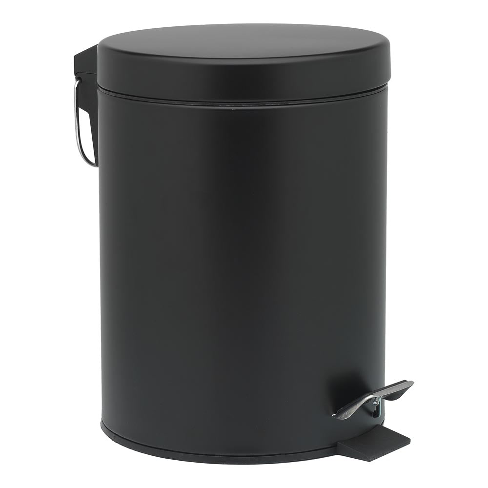 Porto Utility Soft Closing Pedal Bin 5L Black - MyHouse